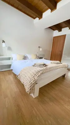 Letto o letti in una camera di Casa Blu