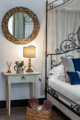 Letto o letti in una camera di Abbadia San Giorgio