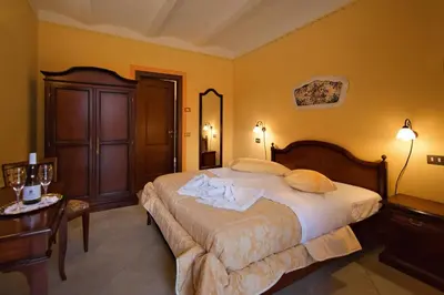 Letto o letti in una camera di Tenuta Terensano
