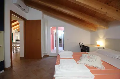 Letto o letti in una camera di La casa al mare