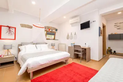 Letto o letti in una camera di Carugio Remilde