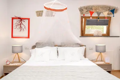 Letto o letti in una camera di Carugio Remilde