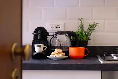 Set per la preparazione di tè e caffè presso Piazza Chiappa Apartment