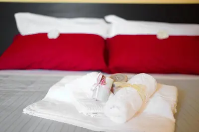 Letto o letti in una camera di Hotel Padus Meublè Parma