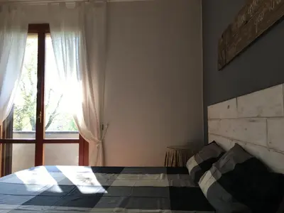 Letto o letti in una camera di Casa Bellodi
