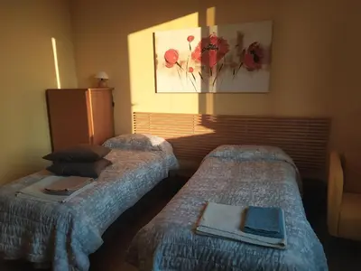 Letto o letti in una camera di B&B CountryHouseAnna
