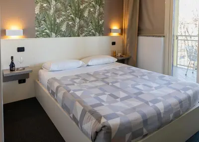 Letto o letti in una camera di Hotel Giallo