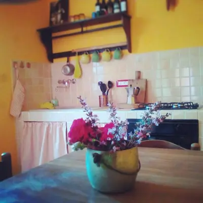 Cucina o angolo cottura di Ca Giulietto Antico Casale in Lunigiana