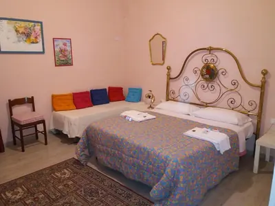Letto o letti in una camera di Da Selly