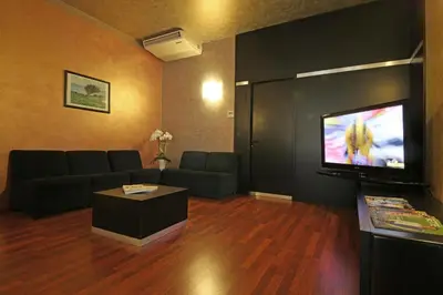 TV o dispositivi per l'intrattenimento presso Hotel Residence Ducale