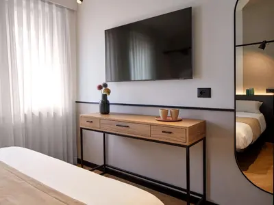 Letto o letti in una camera di Hotel Antica Fonte