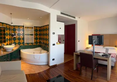 Letto o letti in una camera di Cascina Scova Resort