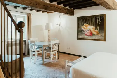 Letto o letti in una camera di Locanda Del Re Guerriero