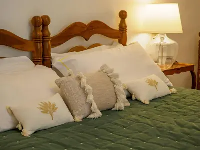 Letto o letti in una camera di Villa Tanca With AC, Terrace and Views