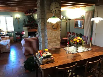 Area soggiorno di Casa Colli Piacentini