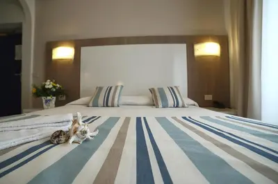 Letto o letti in una camera di Hotel Villa Rosa