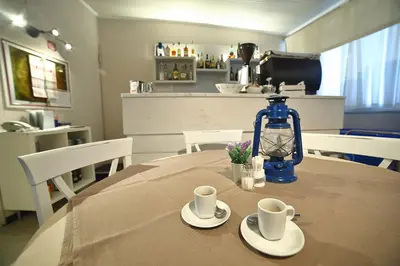 Set per la preparazione di tè e caffè presso Hotel Villa Rosa