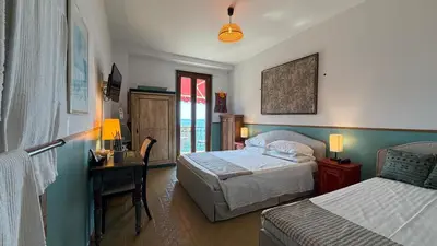 Letto o letti in una camera di Hotel Villa Belvedere