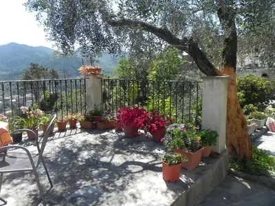 Vista generica sulle montagne o vista sulle montagne dall'interno della casa vacanze