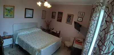 Letto o letti in una camera di Casa sotto il Castello