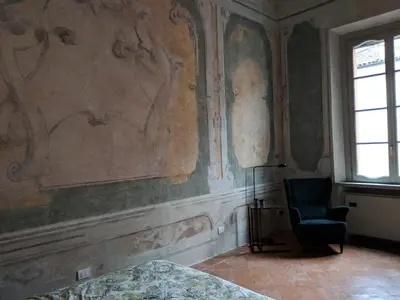 Area soggiorno di Appartamento affrescato 180mq in palazzo del 600 a Mantova