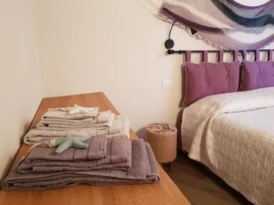 Letto o letti in una camera di La piccola casa di Ubs