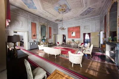 Area soggiorno di Palazzo Castiglioni luxury suite and rooms