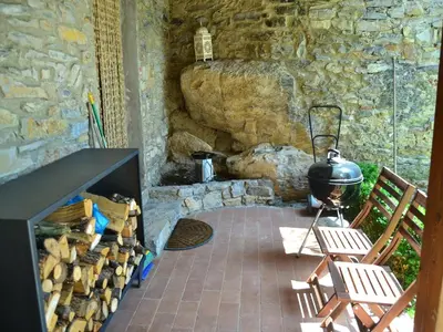 Area soggiorno di Rustic Tuscan Cottage