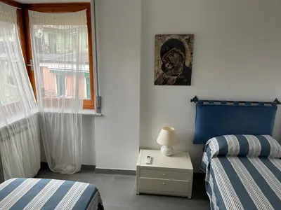 Letto o letti in una camera di Giobea Apt - in the center - by the sea - with AC