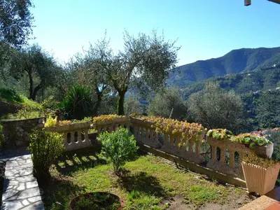 Vista generica sulle montagne o vista sulle montagne dall'interno della casa vacanze