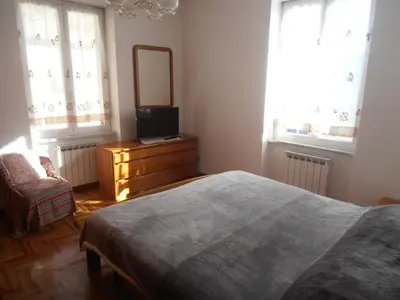 Letto o letti in una camera di Appartamento tra mare e montagna