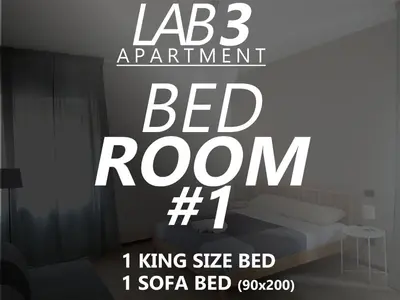 Letto o letti in una camera di LAB3 City Private Apartment - 2 Bedrooms