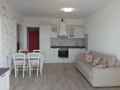 Cucina o angolo cottura di Appartamento Taggiasca con piscina - Riva Trigoso