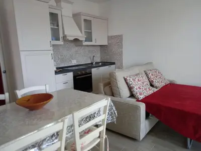 Cucina o angolo cottura di Appartamento Taggiasca con piscina - Riva Trigoso