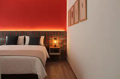 Letto o letti in una camera di Calma di vento