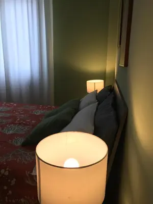 Letto o letti in una camera di B&B Ospedale Maggiore Parma affittacamere