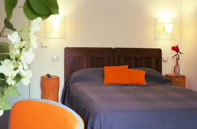 Letto o letti in una camera di Corte La Volta