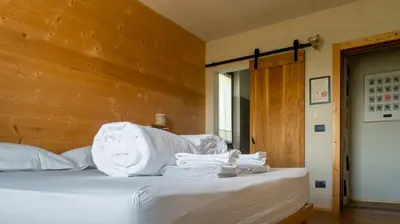 Letto o letti in una camera di Le Spine B&B sulla Via Francigena
