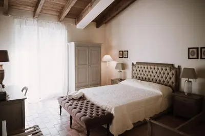 Letto o letti in una camera di Parco di Montebello