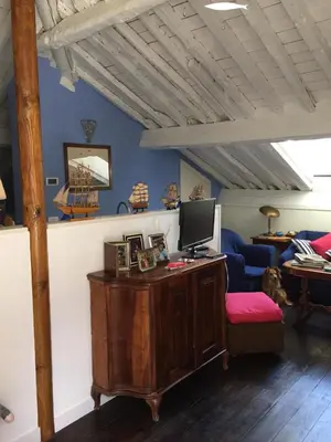 Area soggiorno di La Trabacca, attico nel pieno centro di Levanto