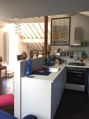 Cucina o angolo cottura di La Trabacca, attico nel pieno centro di Levanto