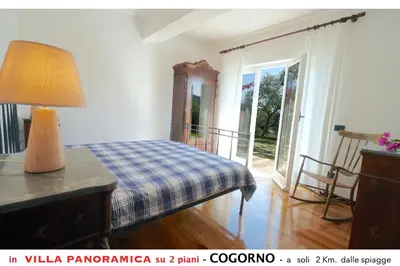 Letto o letti in una camera di Villa tra gli ulivi - bellissima vista panoramica