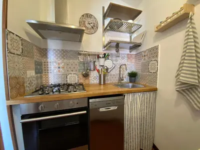 Cucina o angolo cottura di La casa nei carobi