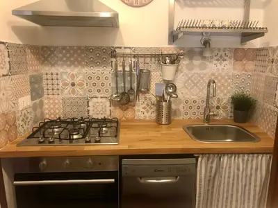 Cucina o angolo cottura di La casa nei carobi
