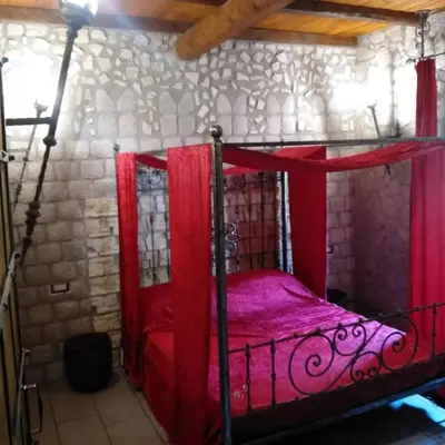Letto o letti in una camera di Castle House