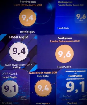Certificato, attestato, insegna o altro documento esposto da Hotel Giglio