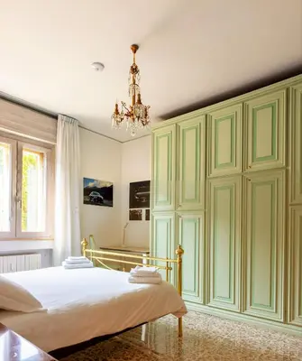 Letto o letti in una camera di Vista sul Tridente