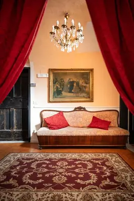 Letto o letti in una camera di Foresteria di Palazzo Picedi - Historic Rooms Sarzana