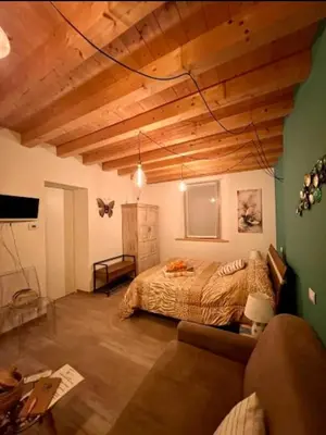 Letto o letti in una camera di Toson d'Oro Bed & Breakfast