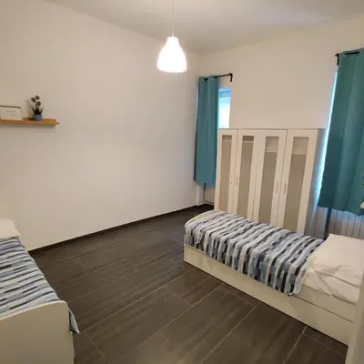 Letto o letti in una camera di Vista sul carruggio, centro storico di Chiavari